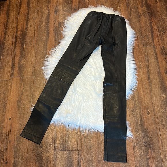 Row Moto Leather Leggings Pants - Picture 8 of 11